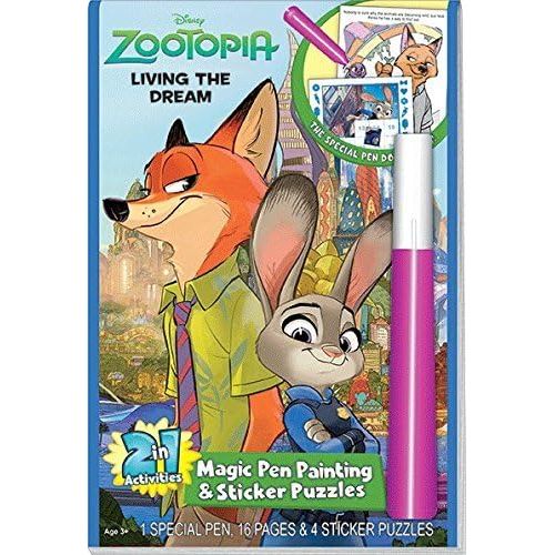 디즈니 [아마존베스트]Disneys Zootopia Living the Dream Magic Pen & Sticker Puzzles