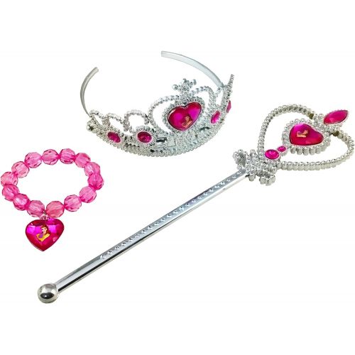 디즈니 [아마존베스트]Beauty and the Beast Accessory Kit - Princess Bell - Includes Tiara, Bracelet, and Wand - Dress-Up Accessories for Girls