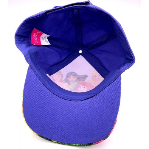 디즈니 [아마존베스트]Disney Princess Little Girls Hat Baseball Cap Ariel Belle Aurora Age 3-6 Years