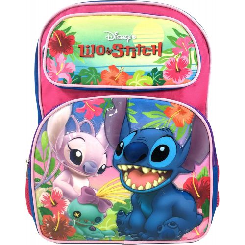 디즈니 [아마존베스트]Amazon.com | Disney Lilo and Stitch 16 Girls/Boys Large School Backpack-07656 | Kids Backpacks