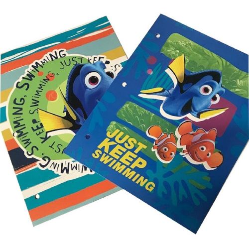 디즈니 [아마존베스트]Disney Pixar Finding Dory 2-Pocket Assorted Portfolio Folders- 2 Pack