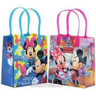 [아마존베스트]Disney Mickey and Minnie Mouse Reusable Premium Party Favor Goodie Small Gift Bags 12 (12 Bags)