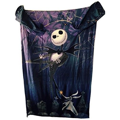 디즈니 [아마존베스트]Disney The Nightmare Before Christmas Comfy Blanket with Sleeves ~ Jack Skellington & Zero ~ Unisex Adult Size