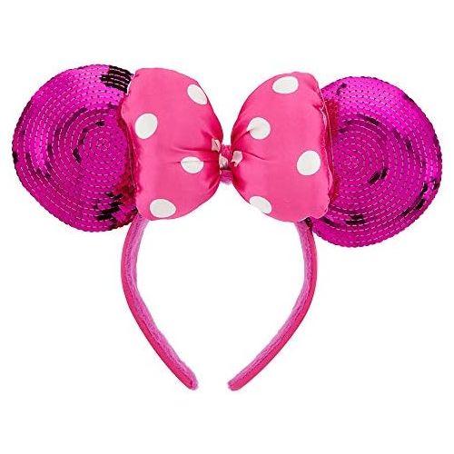 디즈니 [아마존베스트]Disney Minnie Mouse Ears Headband for Girls - Pink Sequin