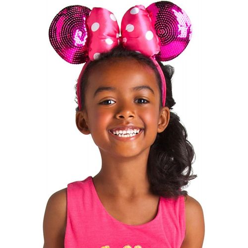 디즈니 [아마존베스트]Disney Minnie Mouse Ears Headband for Girls - Pink Sequin