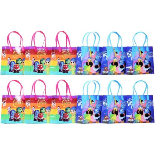 디즈니 [아마존베스트]Disney Pixar Inside Out Premium Quality Party Favor Reusable Goodie Small Gift Bags 12 (12 Bags)