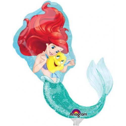 디즈니 [아마존베스트]Disney Little Mermaid Foil Balloon Bouquet, Pack of 5