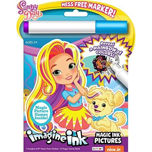 디즈니 [아마존베스트]Disney Magic Ink Coloring Book Set for Girls Toddlers Kids -- 3 Imagine Ink Books Featuring Disney Junior Vampirina, Puppy Dog Pals, Sunny Day with Invisible Ink Pens and Owl Stick