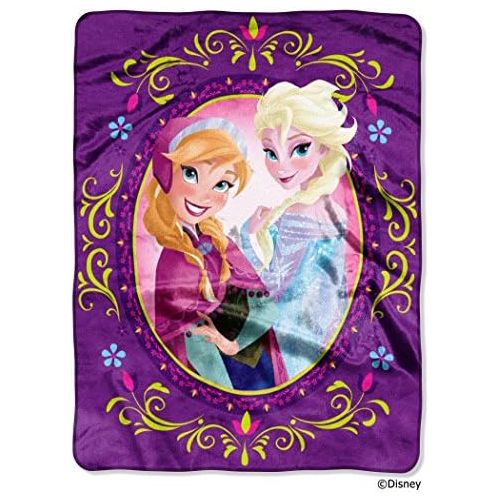 디즈니 [아마존베스트]Disneys Frozen, Nordic Love Silk Touch Throw Blanket, 46 x 60, Multi Color