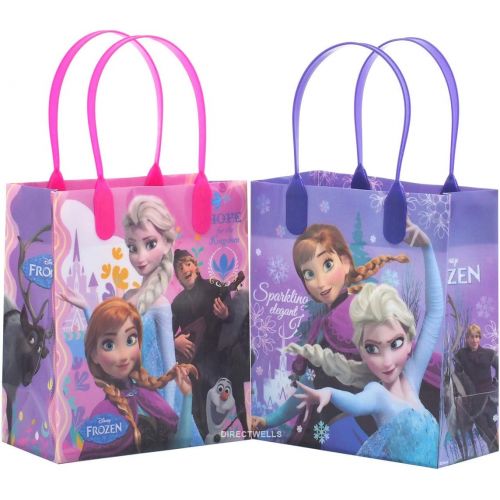 디즈니 [아마존베스트]Disney Frozen Elegant and Premium Quality Party Favor Reusable Goodie Small Gift Bags 12 (12 Bags)