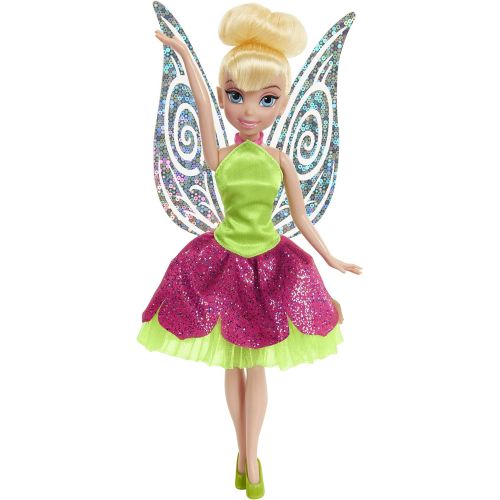 디즈니 [아마존베스트]Disney Fairies Classic Tink with Dress Doll, Pink/Green