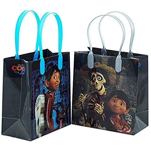 디즈니 [아마존베스트]Disney/Pixar Coco Premium Quality Party Favor Reusable Goodie/Gift/Bags 12 Pieces