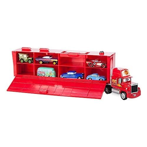 디즈니 [아마존베스트]Disney Mack Friction Motor Hauler Truck Plus Six Pullback Cars Set Multi