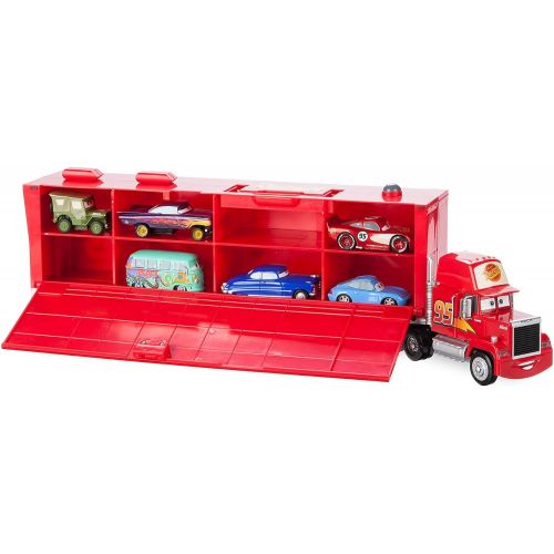 디즈니 [아마존베스트]Disney Mack Friction Motor Hauler Truck Plus Six Pullback Cars Set Multi