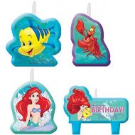 [아마존베스트]Disney Little Mermaid Birthday Candles , Set of 4
