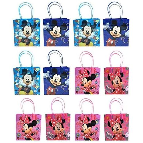 디즈니 [아마존베스트]Disney Mickey & Minnie Mouse Mixed Goodie, Favor, Gift Bags 24 Pieces