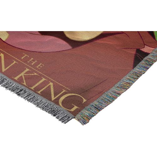 디즈니 [아마존베스트]Disneys The Lion King, Jungle Friends Woven Tapestry Throw Blanket, 48 x 60, Multi Color