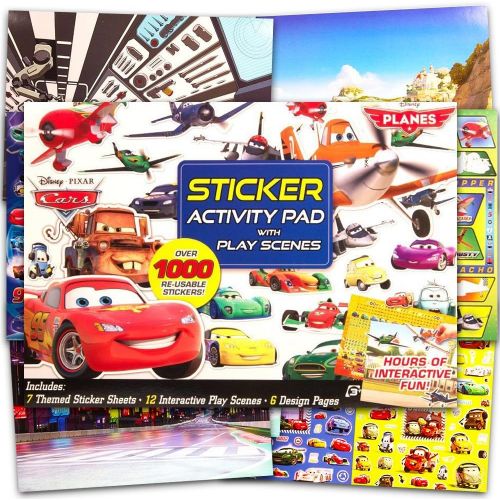 디즈니 [아마존베스트]Disney Cars Stickers and Activity Book Set (Over 1000 Stickers, 12 Play Scenes and More)