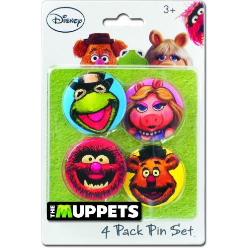 디즈니 [아마존베스트]Disney Muppets 4-Pack Button Pin Set Novelty