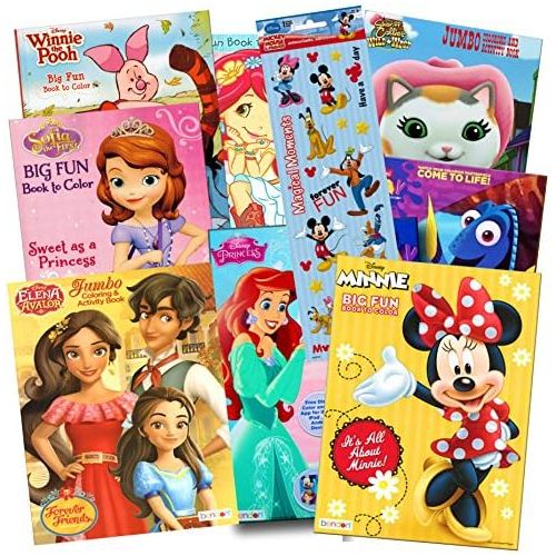 디즈니 [아마존베스트]Disney Coloring Books for Kids Toddlers Bulk Set Bundle -- 8 Disney Books with Stickers and Door Hanger (Minnie Mouse and Friends)