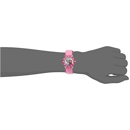 디즈니 [아마존베스트]Disney Kids W000970 Frozen Snow Queen Watch with Pink Nylon Band