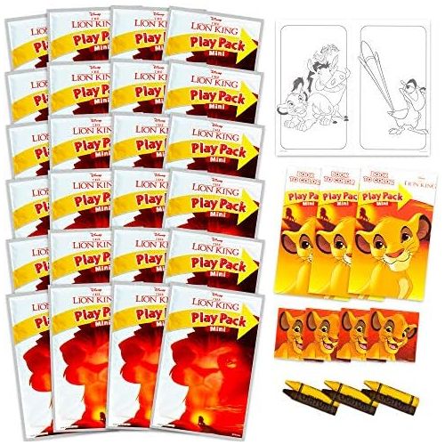 디즈니 [아마존베스트]Disney Lion King Party Favors Pack ~ Bundle of 12 Lion King Play Packs Filled with Stickers, Coloring Books, Crayons with Bonus Safari Sticker (Lion King Party Supplies)