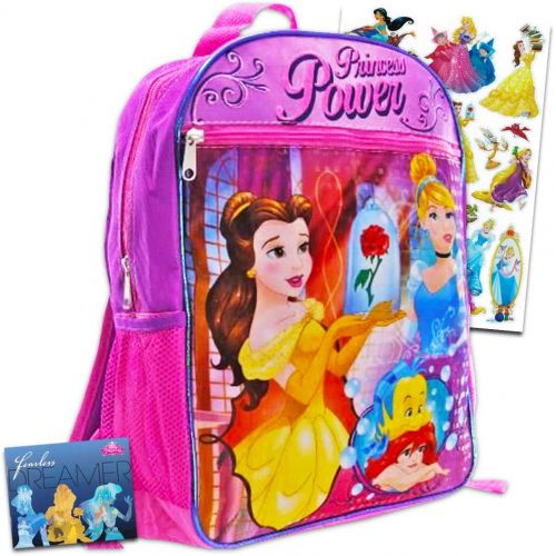 디즈니 [아마존베스트]Disney Princess Backpack Set -- Deluxe 16 Inch Disney Princess Backpack with Stickers (Princess School Supplies)