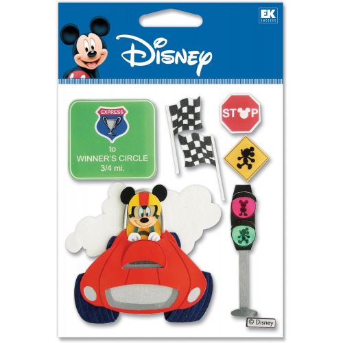 디즈니 [아마존베스트]Disney Race Car Mickey Dimensional Sticker