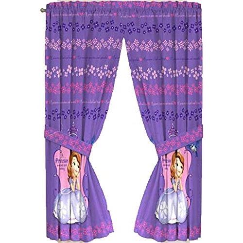 디즈니 [아마존베스트]Disney Junior Sofia the First Princess Drapes Panels Curtains, Set of 2 (42 x 63)