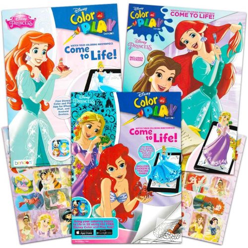 디즈니 [아마존베스트]Disney Princess Coloring and Activity Book Super Set -- 3 Books with Stickers (Party Set) (Disney Princess)