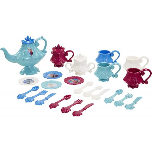 디즈니 [아마존베스트]Disney Frozen 26 Piece Dinnerware Tea Set