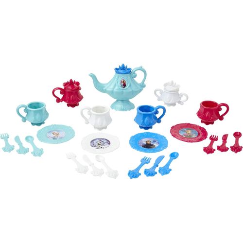 디즈니 [아마존베스트]Disney Frozen 26 Piece Dinnerware Tea Set