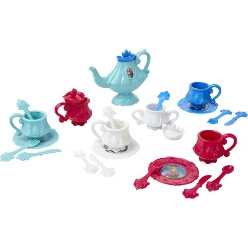 디즈니 [아마존베스트]Disney Frozen 26 Piece Dinnerware Tea Set