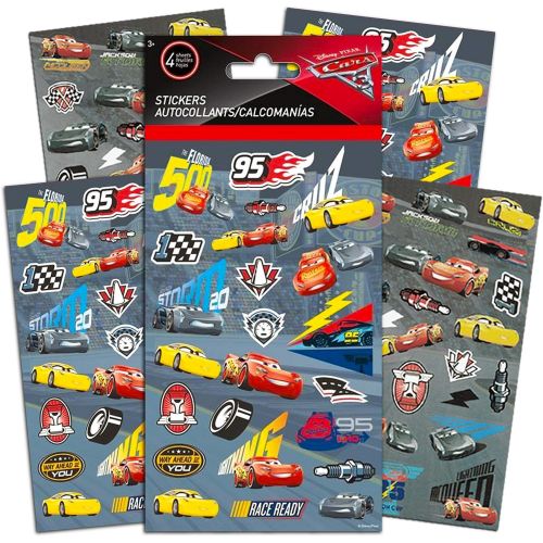 디즈니 [아마존베스트]Disney CARS 3 Movie Cars Stickers Party Favors - Bundle of 16 Sheets 420+ Stickers Cars Party Supplies