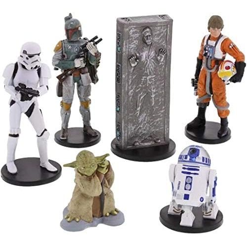 디즈니 [아마존베스트]Disney Star Wars Collectible Figures Toy Playset Theme Park Exclusive - The Empire Strikes Back - Luke Skywalker, R2-D2, Yoda, Stormtrooper, Han Solo, Boba Fett