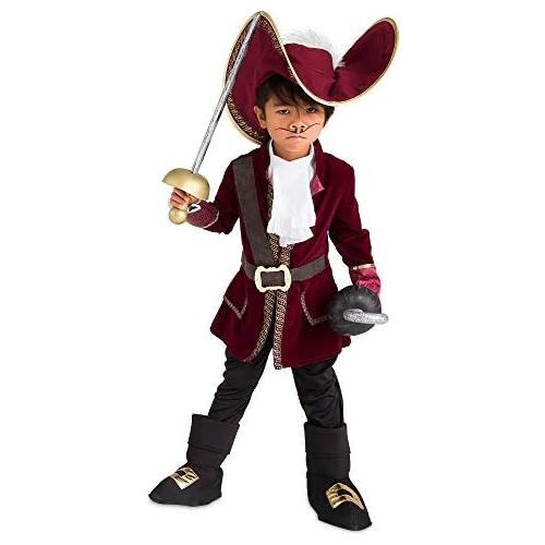 디즈니 [아마존베스트]Disney Captain Hook Costume for Kids - Peter Pan Size 9/10 Red