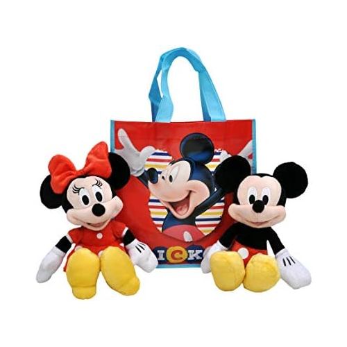 디즈니 [아마존베스트]Disney 11 Plush Mickey & Minnie Mouse 2-Pack in Tote Bag