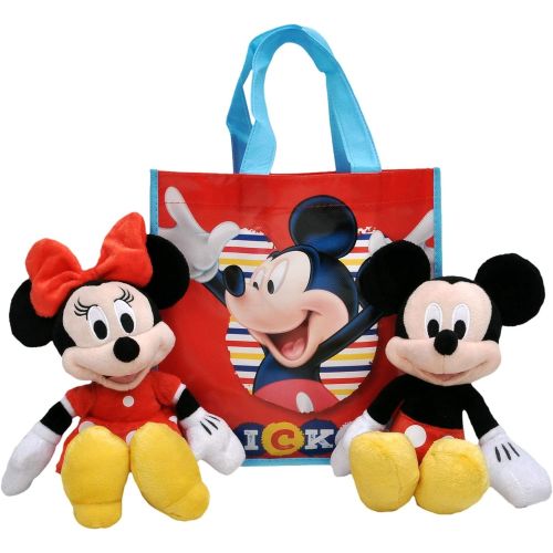 디즈니 [아마존베스트]Disney 11 Plush Mickey & Minnie Mouse 2-Pack in Tote Bag