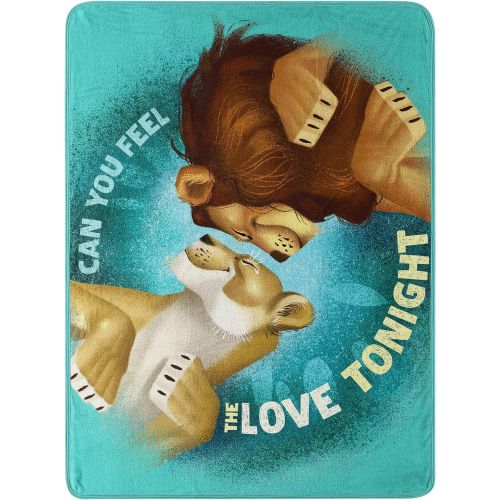 디즈니 [아마존베스트]Disneys The Lion King, Feel The Love Micro Raschel Throw Blanket, 46 x 60, Multi Color