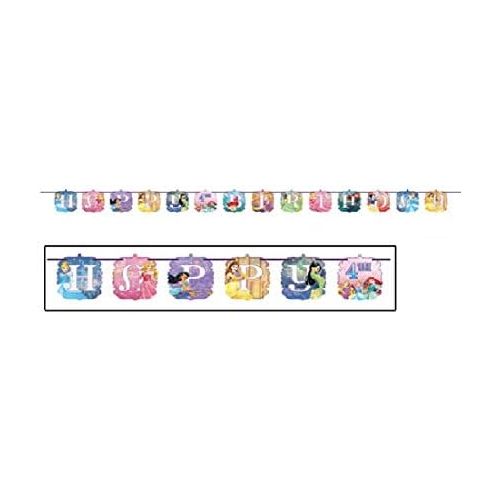 디즈니 [아마존베스트]Disney Princess Dream Big Kids Birthday Party Jumbo Add An Age Letter Banner 10 Ft. (1ct)