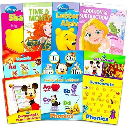 디즈니 [아마존베스트]Disney Princess Activity Workbooks - Set of 4 - Preschool Pre-k Kindergarten 1st Grade Workbooks. Learn; Phonics, Alphabet, Letters, Writing, Reading, Spelling, Numbers, Phonics &