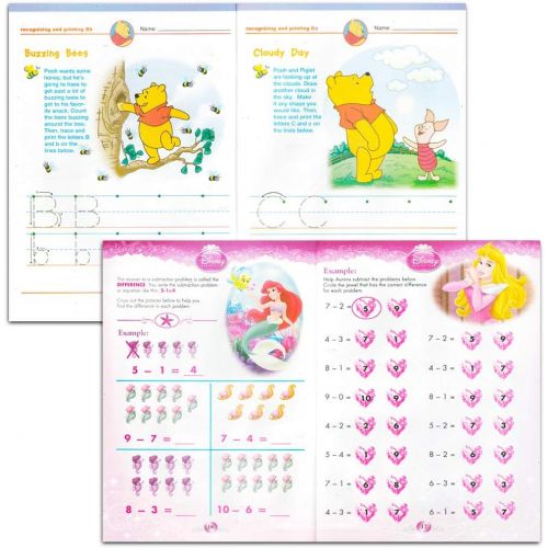 디즈니 [아마존베스트]Disney Princess Activity Workbooks - Set of 4 - Preschool Pre-k Kindergarten 1st Grade Workbooks. Learn; Phonics, Alphabet, Letters, Writing, Reading, Spelling, Numbers, Phonics &