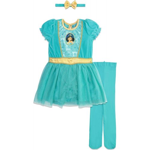 디즈니 [아마존베스트]Disney Princess Jasmine Toddler Girls Costume Dress Tights & Headband Set 2T