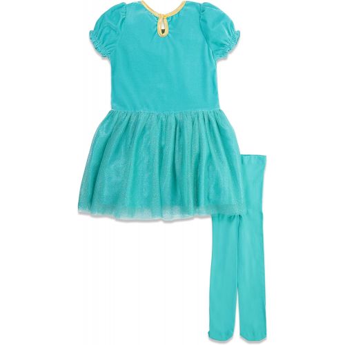 디즈니 [아마존베스트]Disney Princess Jasmine Toddler Girls Costume Dress Tights & Headband Set 2T