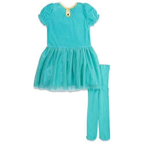 디즈니 [아마존베스트]Disney Princess Jasmine Toddler Girls Costume Dress Tights & Headband Set 2T