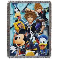 [아마존베스트]Disneys Kingdom Hearts, Ready for the Road Woven Tapestry Throw Blanket, 48 x 60, Multi Color