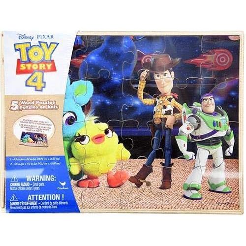 디즈니 [아마존베스트]Disney Toy Story 4-5pk Wood Puzzle