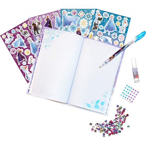 디즈니 [아마존베스트]Disney Frozen 2 from Kids Journal Diary for Kids with Sequins and gems Sparkle Diary Journal Set