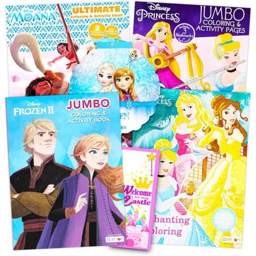 디즈니 [아마존베스트]Disney Princess Coloring Book Super Set -- Bundle Includes 4 Disney Princess Books Filled with Over 600 Stickers and Activities (Party Set)