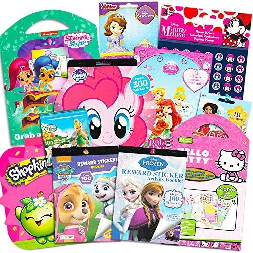 디즈니 [아마존베스트]Stickers for Girls Toddlers Kids Ultimate Set ~ 11 Sticker Packs with Over 2000 Stickers Featuring Disney Frozen, Minnie Mouse, Dora The Explorer, Hello Kitty and More (Girl Sticke